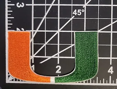 University Of Miami 3.50  Iron On Embroidered Patch ~FREE Mailing!! • $4.95