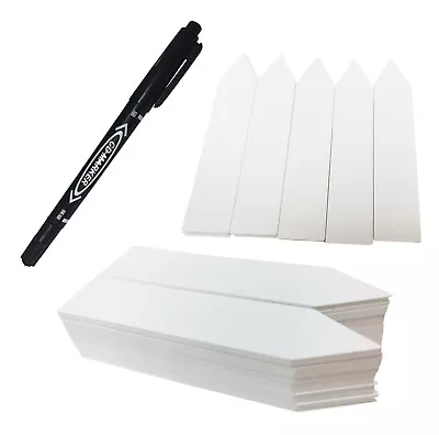 £3.89 • Buy Seed Labels Plant 4  Plastic Plant Label Name Tags Marker With Marker Pen 100pc