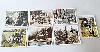 7 Vintage Germany WWI - WWII Cigarette Trade Cards Battle Moments • $12