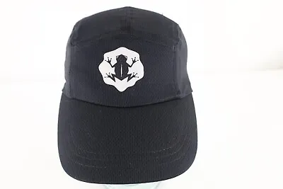 Vintage Streetwear Nature Frog Running Jogging 5 Panel Hat Cap Black Polyester • $24.95