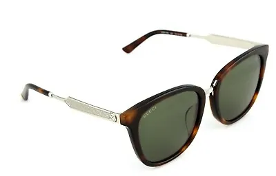 $399.95 • Buy RARE NEW Genuine GUCCI Havana Silver Green Sunglasses GG0073SK 003