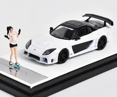 AU TM 1:64 White RX7 Veilside Figure Racing Sport Model Diecast Metal Car New • $68.19