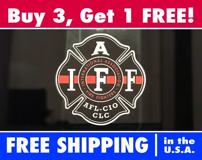 IAFF Firefighter The Thin Red Line Window Decal Stickers Fire Fighter Cross • $3.49
