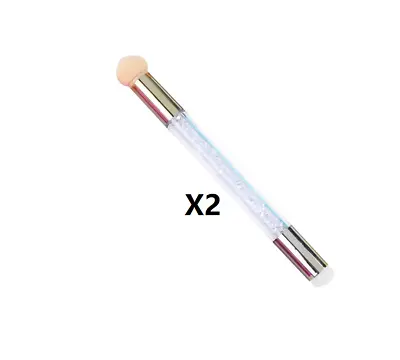 2Pcs Nail Brush Sponge Picking Dotting Gradient Pen Ombre Art Tool Head Dual Tip • $9.75