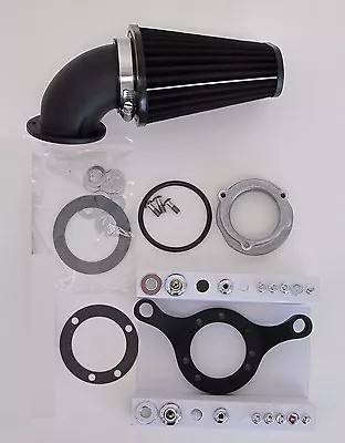 Outlaw Black Cone Air Cleaner Kit Mikuni Carburetor Harley Intake System • $149.95