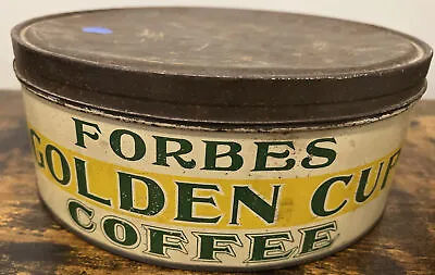 Forbes Golden Cup Coffee Three Pounds Tin Cake Box St Louis MO Jas H. Forbes • $100