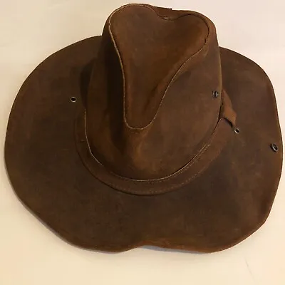  Pre-owned MinneTonka Genuine Leather Aussie Hat • $59