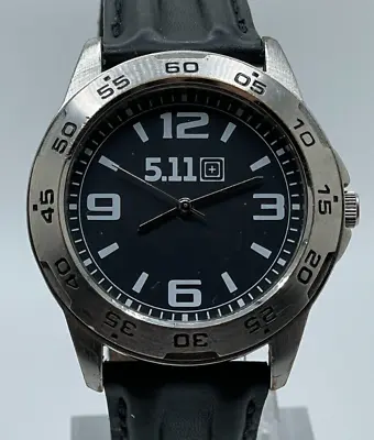 5.11 Tactical Series Watch 58534 Quartz Analog Black Leather Band 30MWR • $50