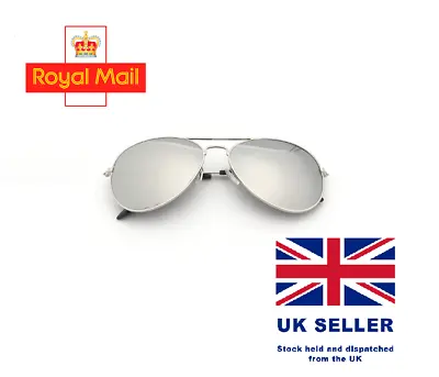 Men/Women Pilot Polarized Sunglasses Retro Vintage UV400 Protection - Mirror • £4.30