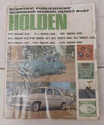 Holden FX  To HR Workshop Manual 1948 - 1968 • $25