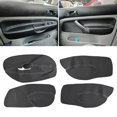 4*New Suede Leather Door Armrest Panel Cover For VW Golf MK4 Bora Jetta 4-Door • $30.99