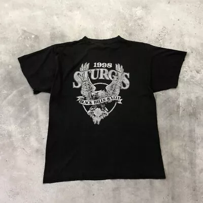 Vintage 90s Sturgis Black Hills Rally Motorcycle T Shirt • $30