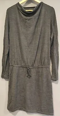 Icebreaker Superfine Merino Wool Grey Size 8 Long Sleeved Shirt Dress • $27.95