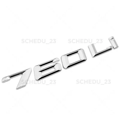 Chrome BMW 760Li Letter Logo Emblem Badge Trunk Lid M Power Performance F01 • $13.59