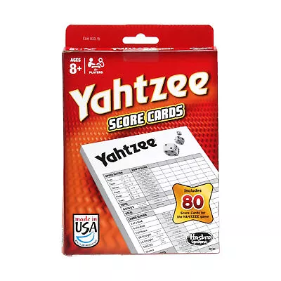 New - Hasbro Yahtzee Score Cards - Ages 8+ | 2+ Players • $5.99