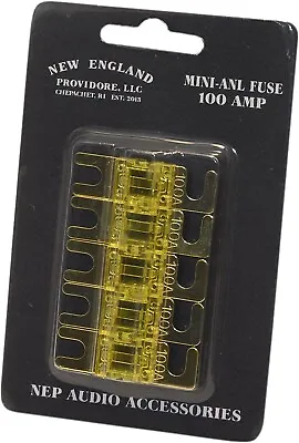 5 Pack 100 Amp Mini ANL Fuse  Gold Plated Car Audio • $9.95