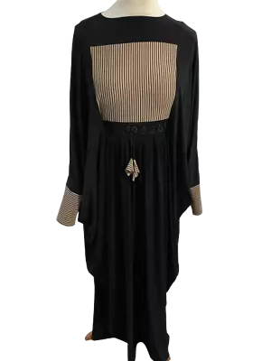 £17.25 • Buy *NEW* B17 Ladies Butterfly Abaya/Jilbab/Maxi Dress Pin Striped In Black 52-58