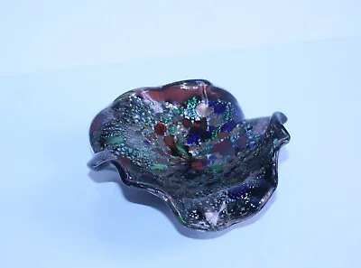 VINTAGE MURANO ART GLASS TUTTI FRUITI AVEM ZANFIRICO MILLEFLORI  BOWL With Label • $21.80