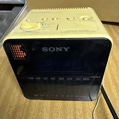 Vintage SONY Dream Machine Alarm Clock Radio Cube ICF C10W AM/FM Parts  • $0.99