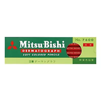 Mitsubishi Pencil Colored Pencil Oily Dermatograph Red 1Dozen K7600.15 Japan New • $13.87