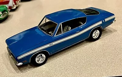 🏁 Built Model Car Vintage AMT 1969 Blue Plymouth Barracuda 1/25 • $35