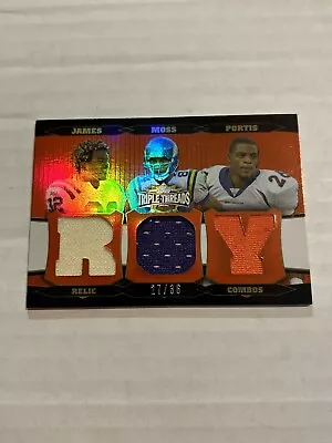 2006 Topps Triple Threads Randy Moss Clinton Portis James 27/36 Triple Relic Sp • $34.99