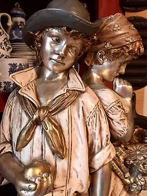 5ft. Marbro Lamp Company-figural 19th Century Boy N Girl • $299