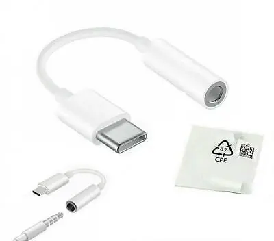 Huawei USB-C To 3.5 Mm Earphone/Headphone Audio Jack Adapter - White CM20 • £5.49