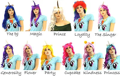 Unicorn Friendship Mythical Magic Horn Ears Hair Costume Wig Cosplay Party Wigs • $14.95