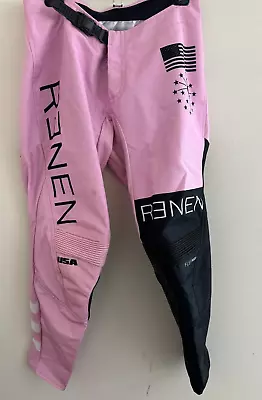 Renen Raicing Mx Pant - Baby Pink/black - Mx/bmx/bmx/atv Size 32 Used*********** • $60