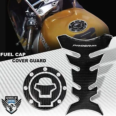 Chrome Silver&black Pro Grip Fuel Tank Pad+gas Cap Cover 97-03 Gsxr-600/750/1000 • $29.88