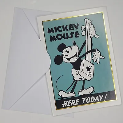 Mickey Mouse Blank Greeting Card Disney Notecard Postcard Publicity Poster • $10