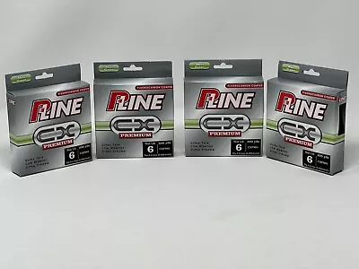 P-Line CX Premium Fluorocarbon-Coated Fishing Line 6LB 300YD Green Pack Of 4 • $34.99