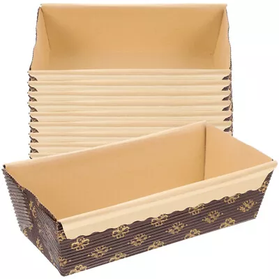  25 Pcs Paper Tray Loaf Bread Tin Liners Square Pans For Baking Wrapping • £14.48