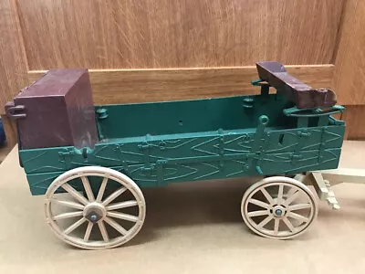VINTAGE 1960'S IDEAL ROY ROGERS CHUCK WAGON Only Toy Green Cart + Accessories • $17.95