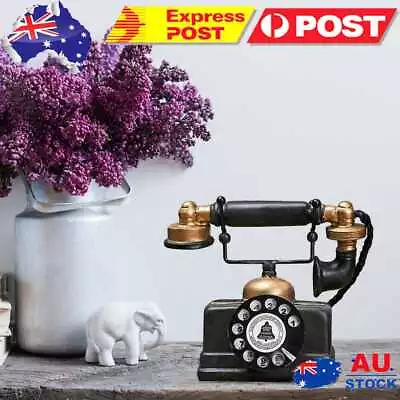 Vintage Style Artificial Telephone Model Retro Resin Home Decor Ornament Craft • $21.49