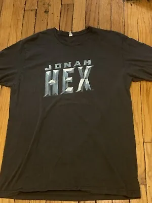 RARE JONAH HEX Large T-Shirt Josh Brolin Megan Fox DC Comics 2010 Movie Gray • $18.04