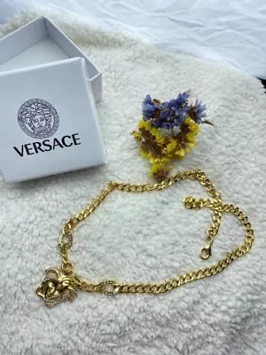 Vintage Versace Medusa Necklace Gold Chains Pendant • $200