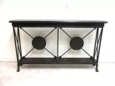 Labarge Hall Console Table Tin Bronze Wrought Iron French Empire • $1529.10