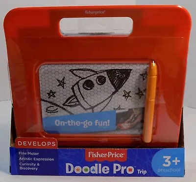 Fisher Price Doodle Pro Trip - Red - Easy Carry Handle Easy Slide Eraser • $14