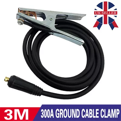 3M Earth Clamp Cable ARC MIG TIG Welders Groud Welding Wire 300A 10-25 Plug G • £9.99