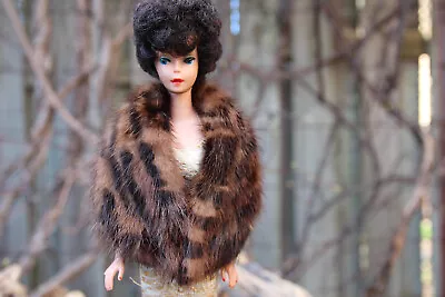 Leopard Print Mink Fur Stole Capelet 4 Silkstone Vintage Barbie Doll~dimitha • $59