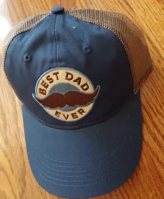 BEST DAD EVER (Mustache) Cloth & Mesh~ Men's Baseball Cap/Hat~NEW With Tags • $7.99