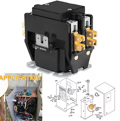 2 Pole Contactor Assembly 220V 50/60Hz Fit For Hayward Comfortzone H-Series SPA • $31.90