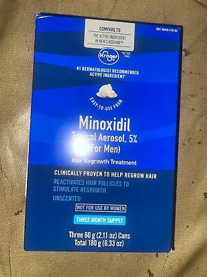 Kroger Minoxidil 5% Foam For Men - 3 Month Supply - Exp. 12/2024 - New • $23.75