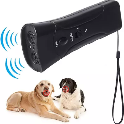 Pet Dog Anti Barking Repeller LED Ultrasonic Control Device Stop Bark Training • £6.64