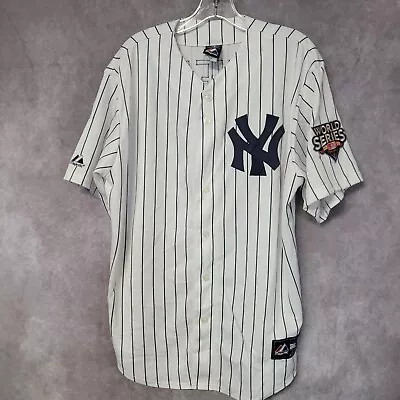 Majestic 2009 World Series New York NY Yankees Mariano Rivera 42 Jersey Mens L • $99.99