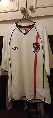 England 2001/03 Shirt (Score Draw Shirt With Umbro Print Adults Small) • £7.50