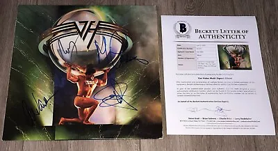 VAN HALEN X4 SIGNED AUTOGRAPH 5150 VINYL ALBUM EDDIE +3 W/ BECKETT BAS LOA COA • $4999.95