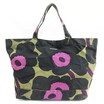Ladies Bag Marimekko Tote Bag Canvas All Pattern Black 240202E Ladies • $121.17